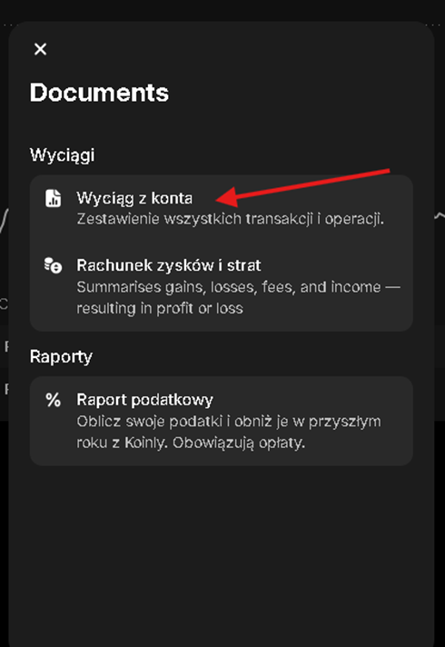 Pobieranie wyciągu